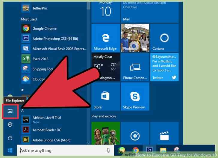 Image intitulée Éjecter le Tiroir du CD de Windows 10 à l